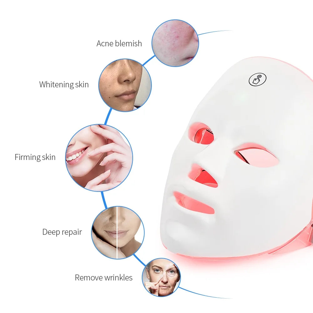 Masque de beauté à LED pour soins de la peau